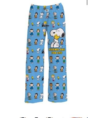 Blue 'Friends Are For Life' Snoopy Pajama Pants
